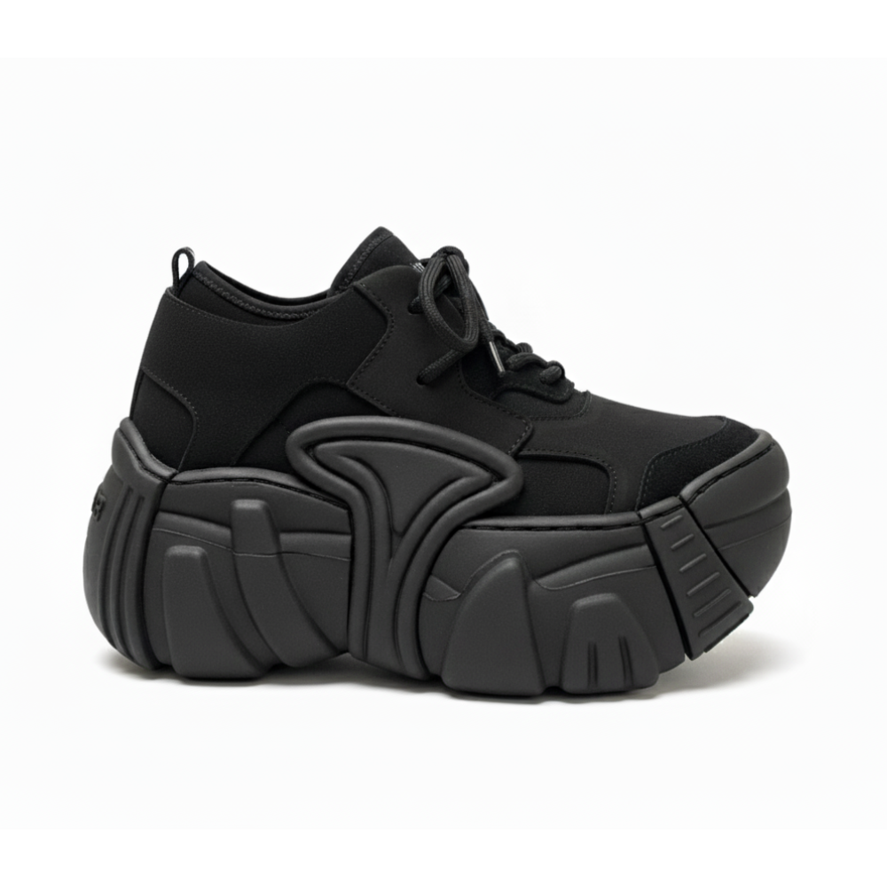 SWEAR Element Platform スニーカー Element Platform Sneakers - Triple Black Nubuck & Suede – SWEAR London