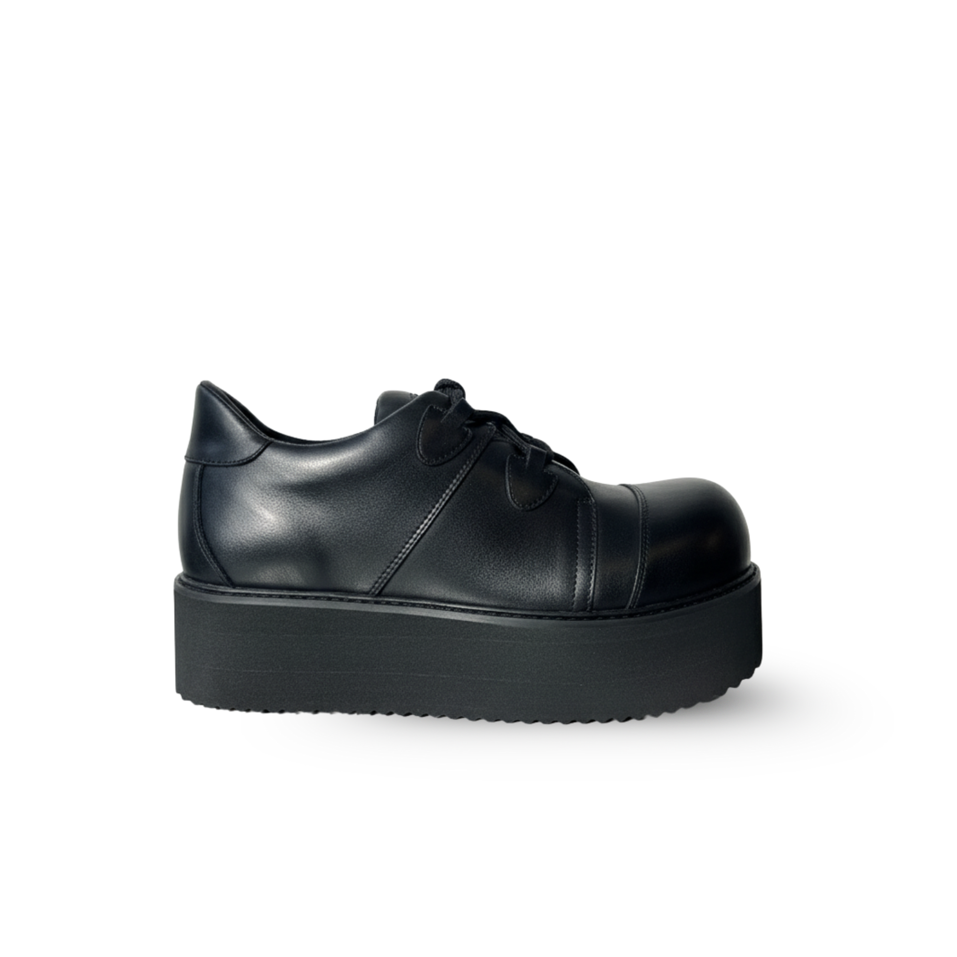 SM Truck 1 Black Leather Platform Shoes | SWEAR London