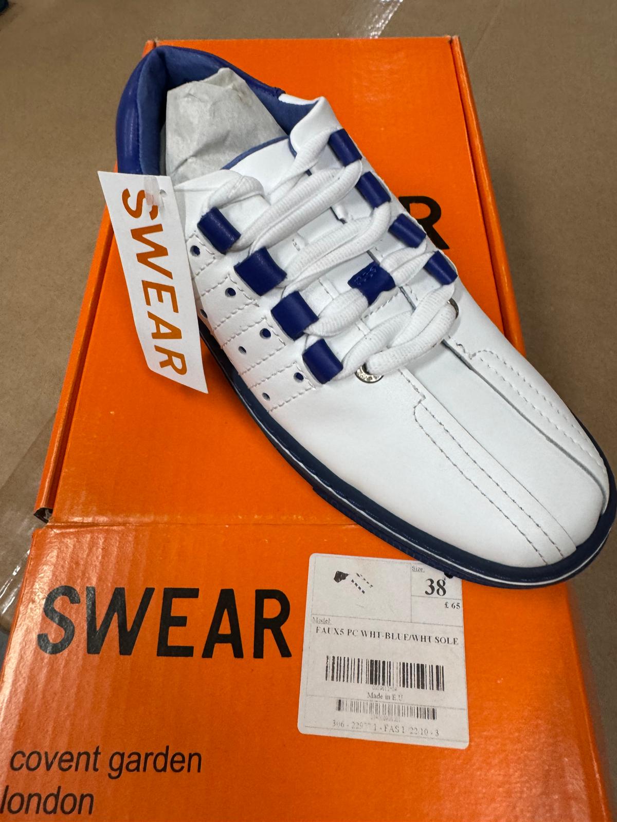 FAUX 5 PC WHITE BLUE WHITE SOLE
