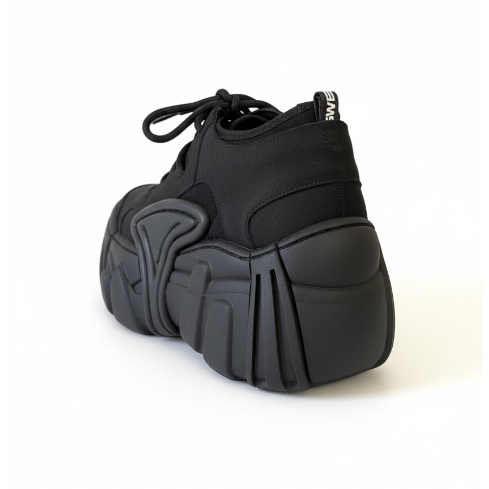 Element Platform Sneakers - Triple Black Nubuck & Suede