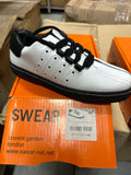 FAUX 5 PU WHITE BLACK BLACK SOLE